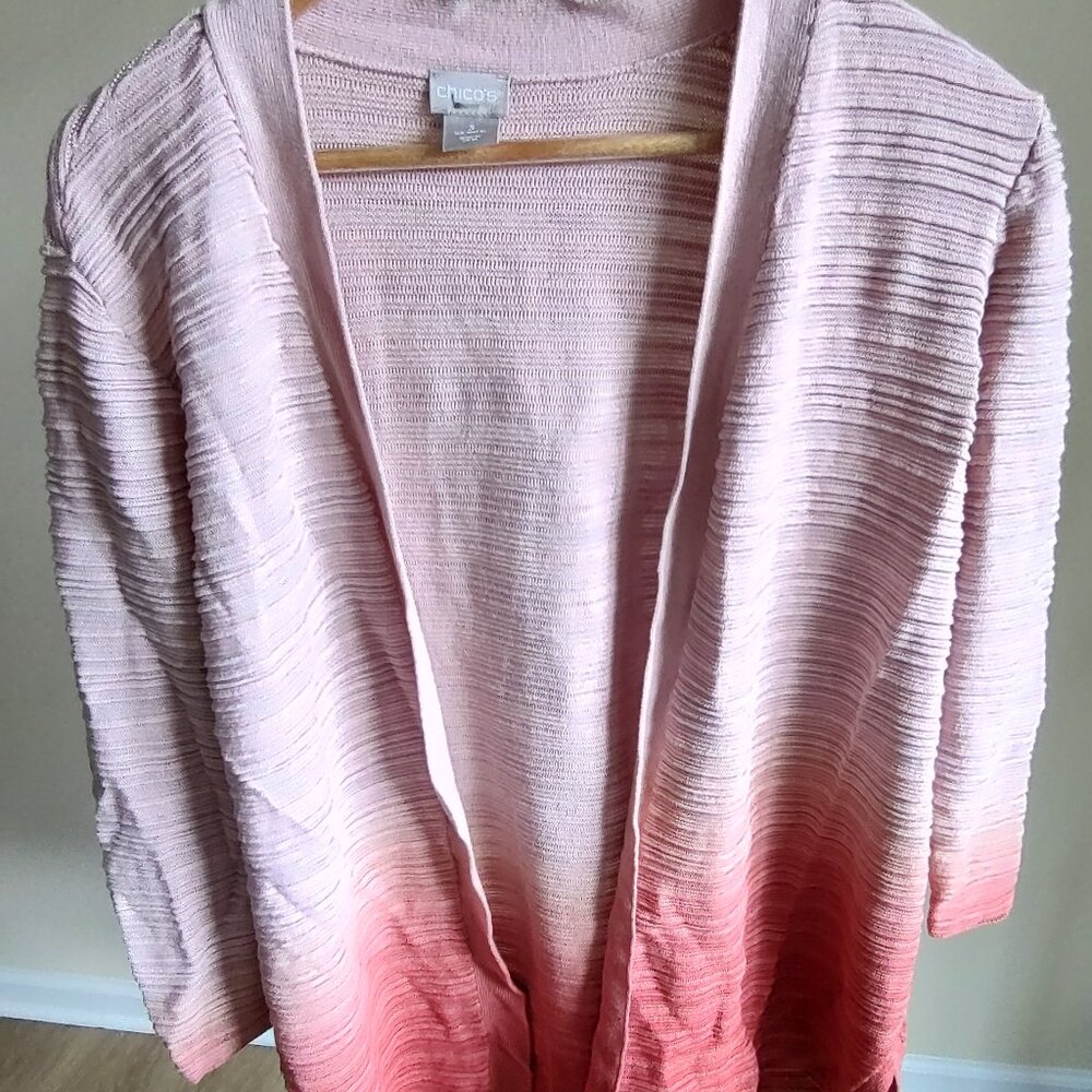 Chico's Ombre Sweater (Pink/Orange) - XL